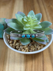 3 Stone "Kingman Turquoise" Cuff