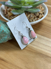 Pink Conch Dangle Earrings