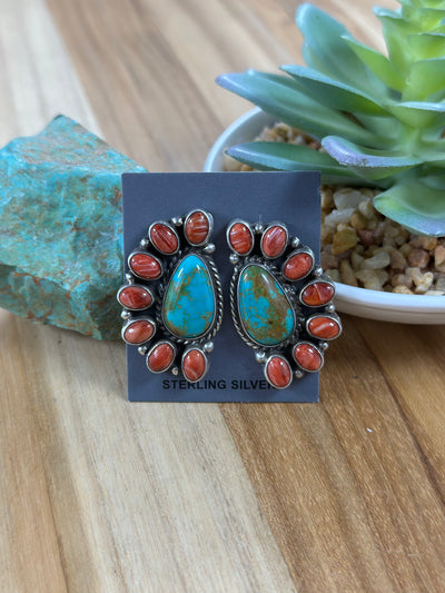 Spiny& Kingman Half Cluster Earrings