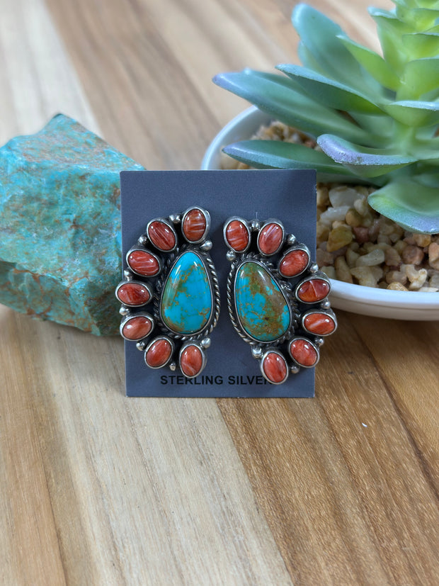 Spiny& Kingman Half Cluster Earrings