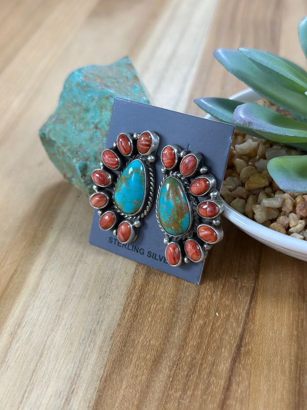 Spiny& Kingman Half Cluster Earrings