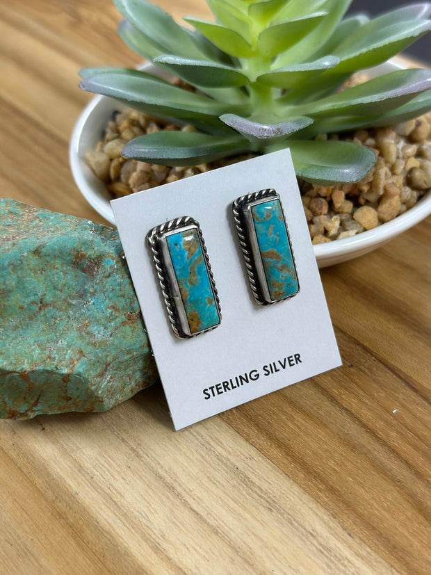 Kingman Turquoise Bar Earrings