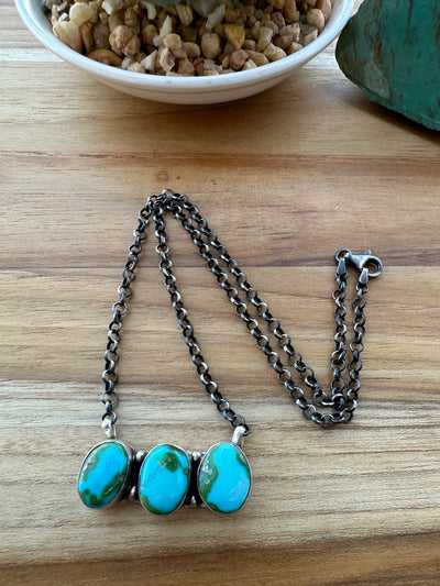 Sonoran Gold 3 Stone Necklace