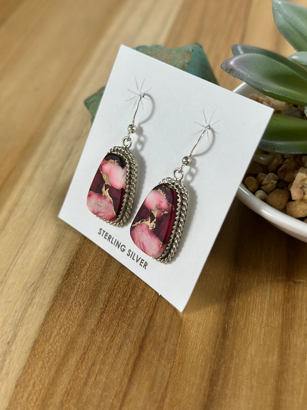 Dahlia Rose Dangle Earrings