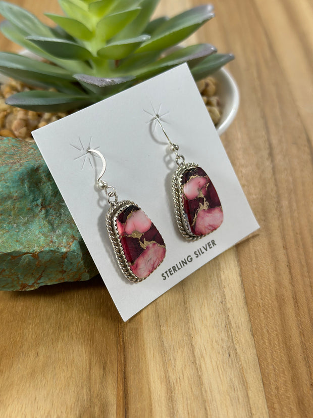 Dahlia Rose Dangle Earrings