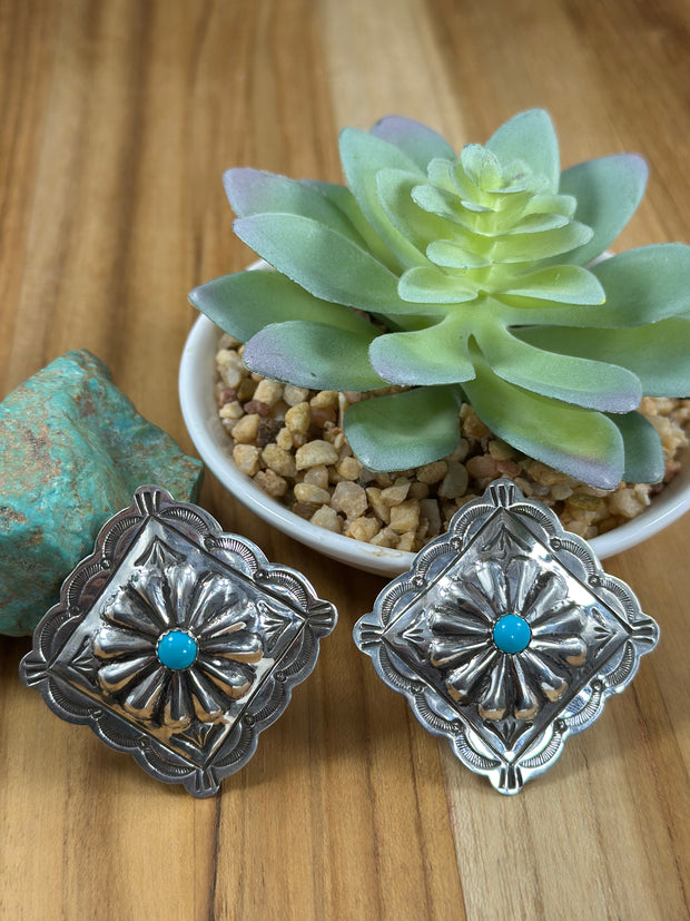 Concho Stud Earrings