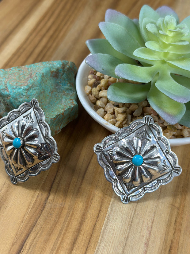 Concho Stud Earrings