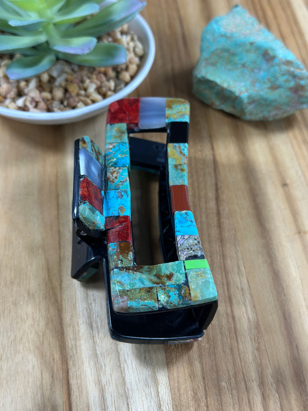 Multi Color Stone Hair Clip