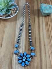 Golden Hills and Silver Pearls Cluster Chocker