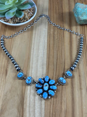 Golden Hills and Silver Pearls Cluster Chocker