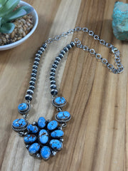 Golden Hills and Silver Pearls Cluster Chocker