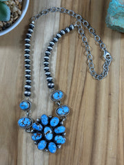 Golden Hills and Silver Pearls Cluster Chocker
