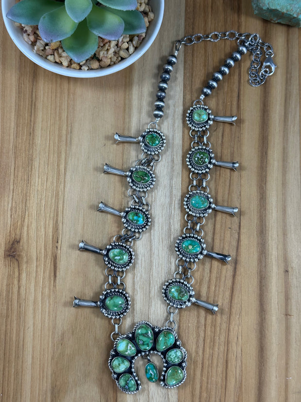 Sonoran Turquoise Squash Necklace + Earring Set