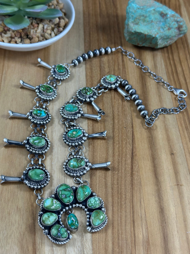 Sonoran Turquoise Squash Necklace + Earring Set