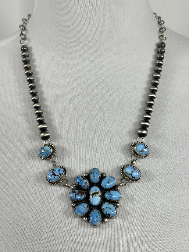 Golden Hills and Silver Pearls Cluster Chocker