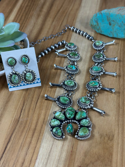 Sonoran Turquoise Squash Necklace + Earring Set