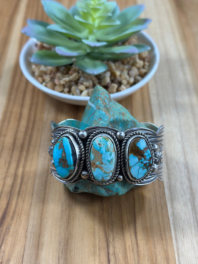 3 Stone Royston Turquoise cuff