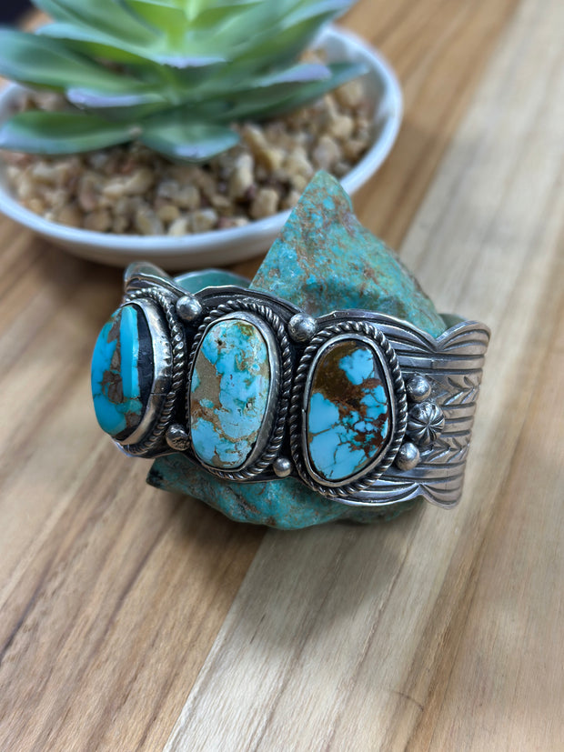 3 Stone Royston Turquoise cuff