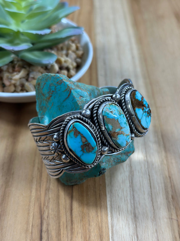 3 Stone Royston Turquoise cuff