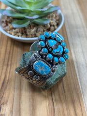 Royston and Kingman Turquoise Cluster Cuff