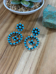 Kingman Turquoise Cluster Earring