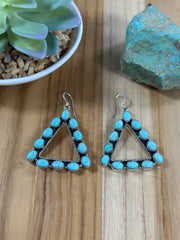 Kingman Turquoise Cluster Tringle Earring