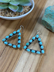 Kingman Turquoise Cluster Tringle Earring