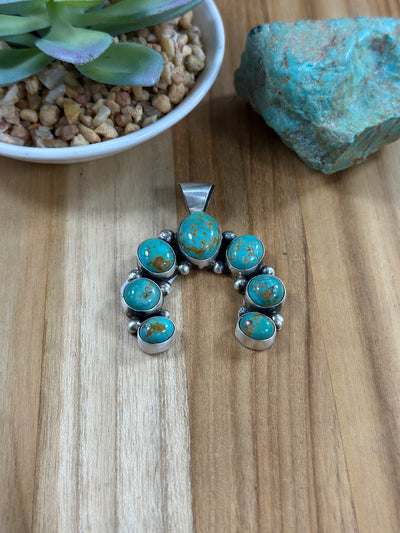 Kingman Turquoise 7 Stone Pendant