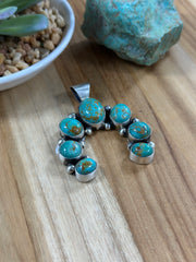 Kingman Turquoise 7 Stone Pendant