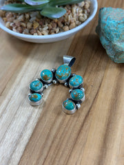Kingman Turquoise 7 Stone Pendant