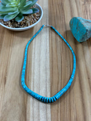 Kingman Turquoise Heishi Necklace