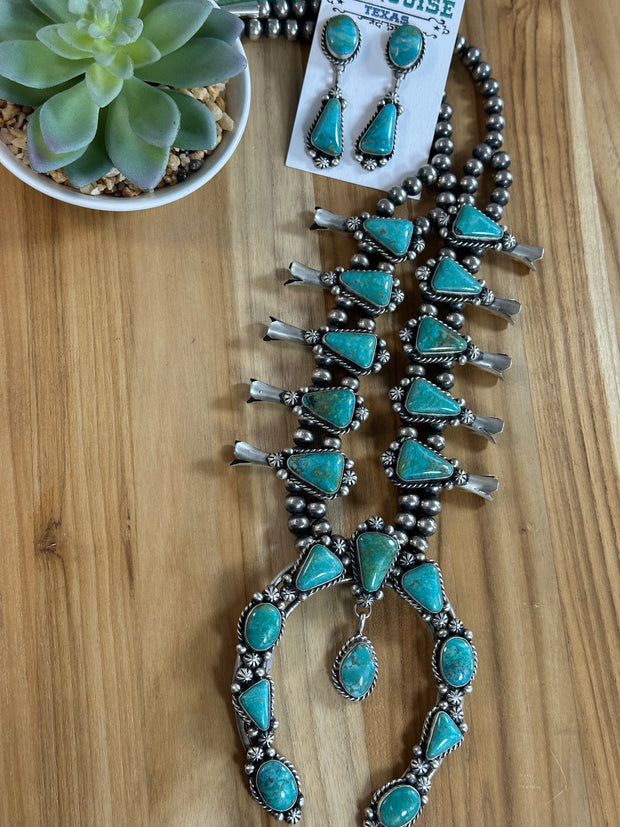 Kingman Turquoise Squash Necklace