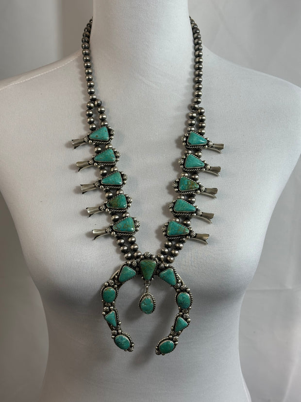 Kingman Turquoise Squash Necklace