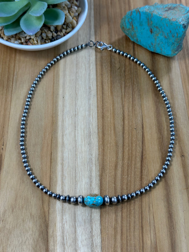 Kingman and Navajo Pearl Necklace