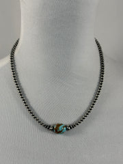 Kingman and Navajo Pearl Necklace
