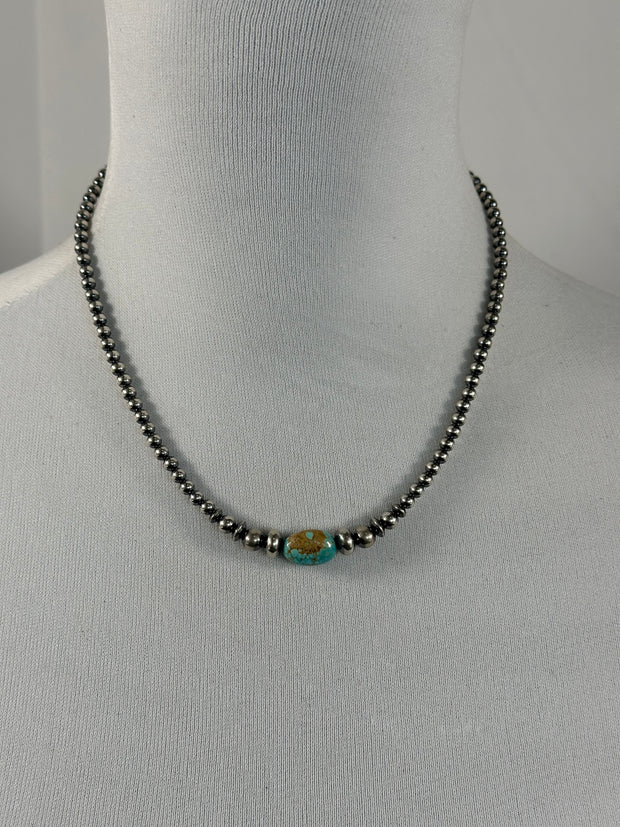Kingman and Navajo Pearl Necklace