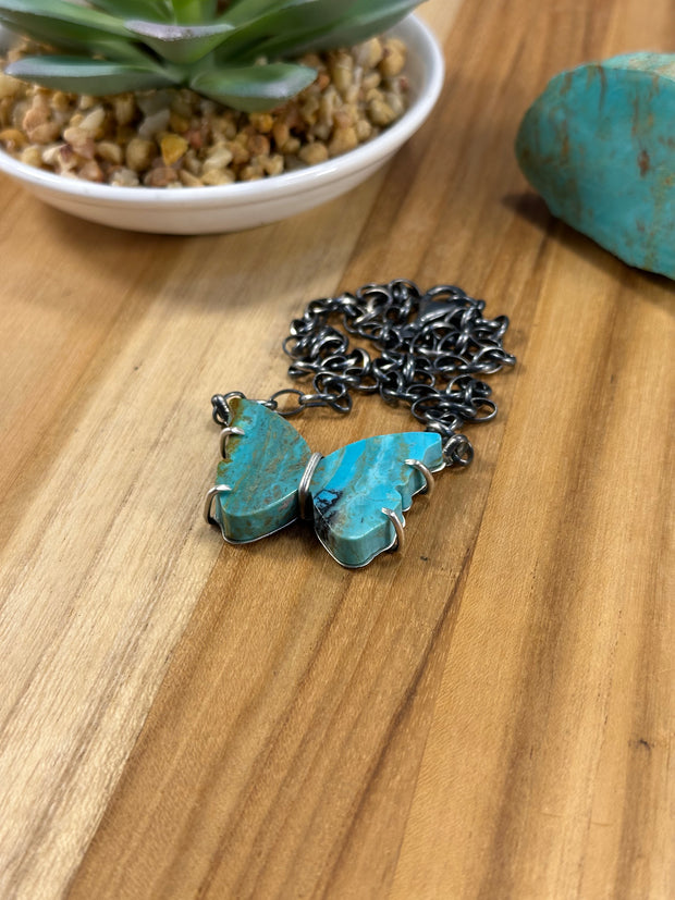 Turquoise Butterfly Necklace