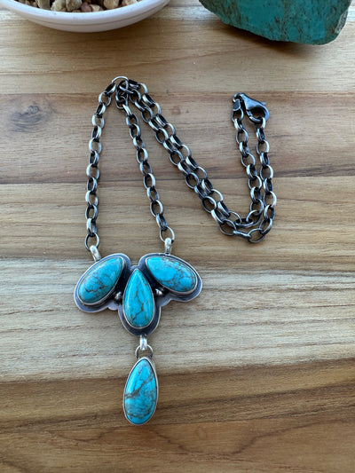 4 Stone Drop Necklace