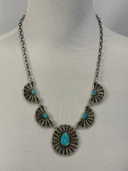 Kingman Flower Cluster Necklace
