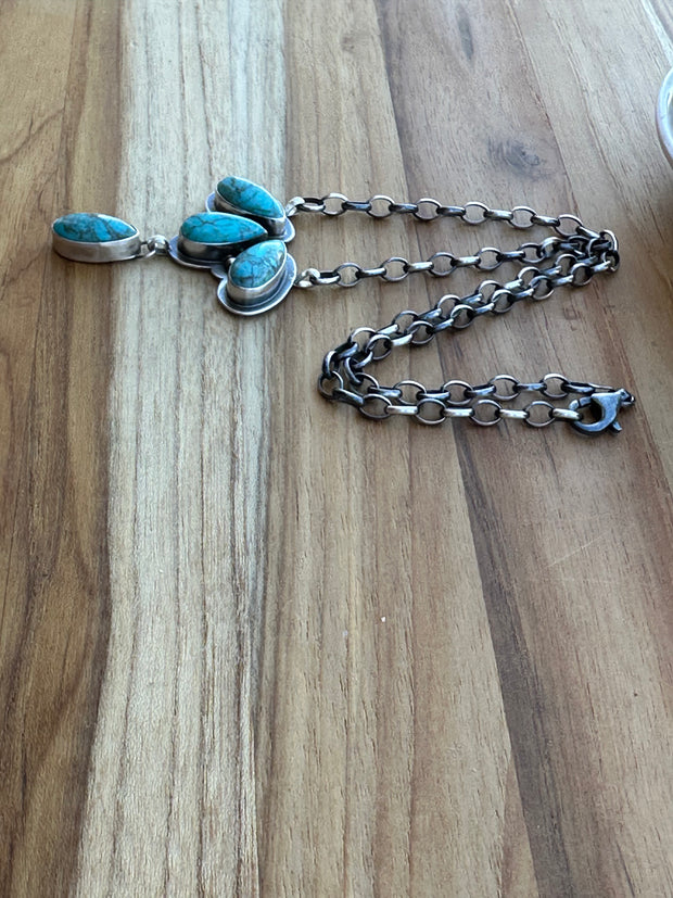 4 Stone Drop Necklace