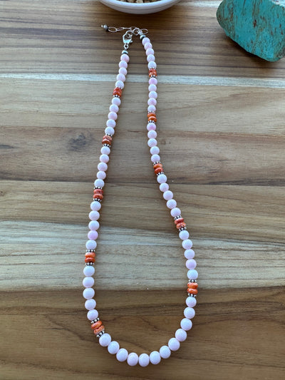 Pink Conch Bead Necklace
