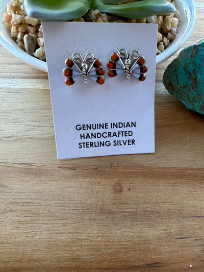 Zuni Butterfly Stud Earrings