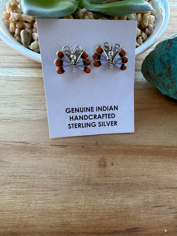 Zuni Butterfly Stud Earrings