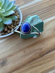 Single Stone Lapis Cuff