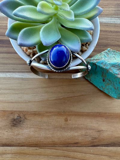 Single Stone Lapis Cuff