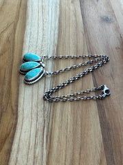 3 Stone Kingman Necklace