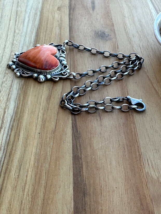 Spiny Oyster Heart Necklace
