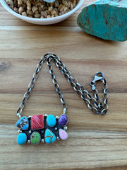 8 Stone Multicolor Necklace