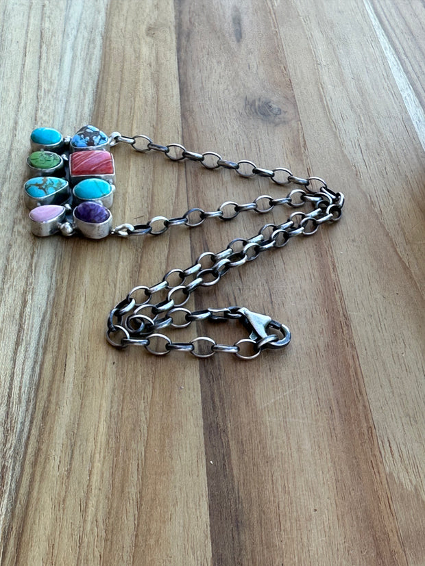 8 Stone Multicolor Necklace