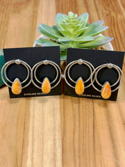 Spiny Oyster Hoop Earrings